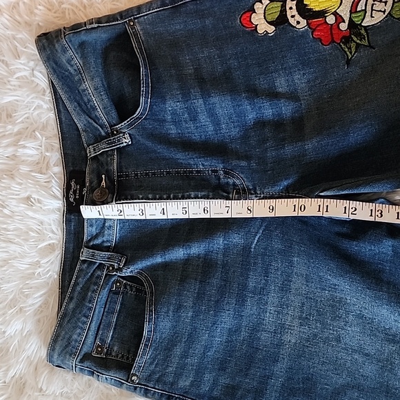 Ed Hardy  Denim Jeans with Gold and Red Logo - Picture 4 of 12